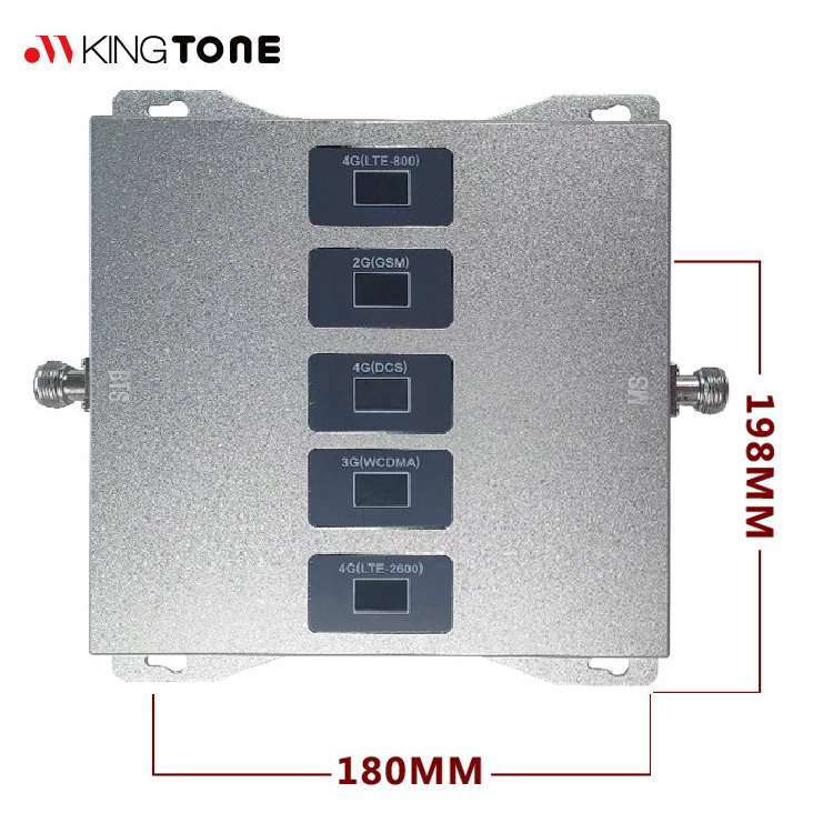 5 Band Mobile Signal Booster Cellular Amplifier 800 900 1800 2100 2600 EU Cell Networks Signal Booster Amplifier 3G 4G 5G